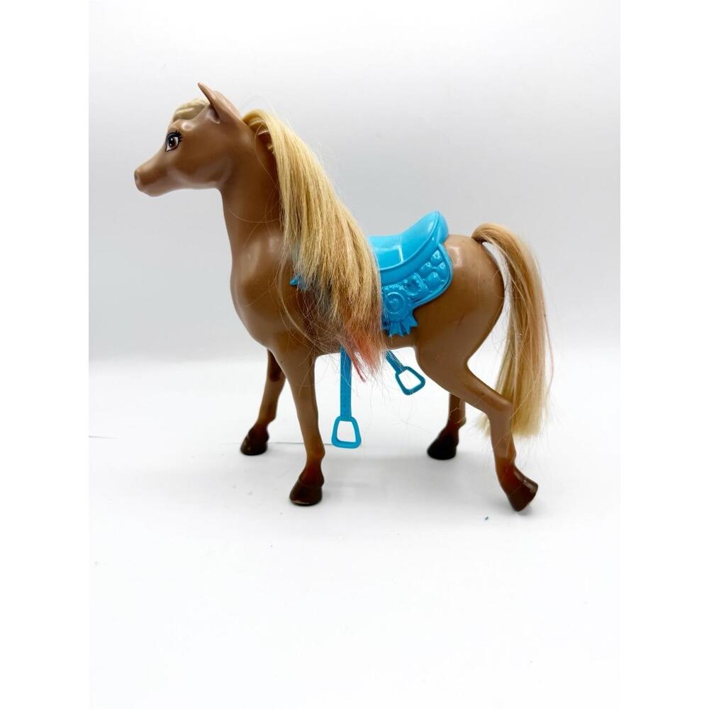 Barbie Pink‎ Passport Horses Brown Horse Blue Saddle Replacement 2015 small